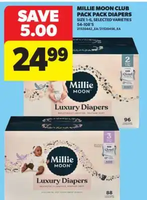 Real Canadian Superstore MILLIE MOON CLUB PACK PACK DIAPERS, 54-108'S offer