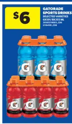 Real Canadian Superstore GATORADE SPORTS DRINKS, 6X591/8X355 ML offer