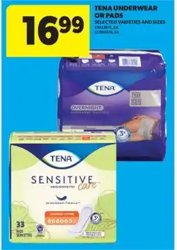 Real Canadian Superstore TENA UNDERWEAR OR PADS offer