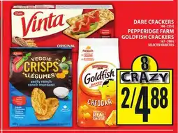 Food Basics DARE CRACKERS OR PEPPERIDGE FARM GOLDFISH CRACKERS offer