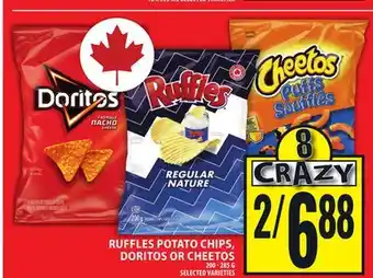 Food Basics RUFFLES POTATO CHIPS, DORITOS OR CHEETOS offer