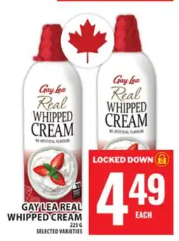 Food Basics GAY LEA REAL WHIPPED CREAM offer