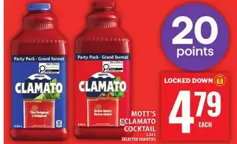 Food Basics MOTT'S CLAMATO COCKTAIL offer