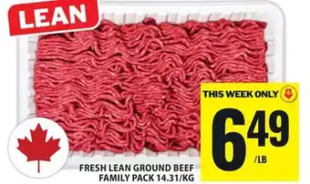 Food Basics FRESH LEAN GROUND BEEF FAMILY PACK offer