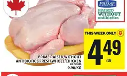 Food Basics PRIME RAISED WITHOUT ANTIBIOTICS FRESH WHOLE CHICKEN offer