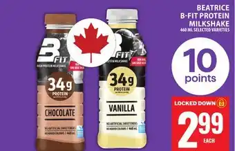 Food Basics BEATRICE B-FIT PROTEIN MILKSHAKE offer