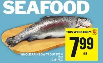 Food Basics WHOLE RAINBOW TROUT FISH offer