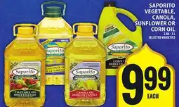 Food Basics SAPORITO VEGETABLE, CANOLA, SUNFLOWER OR CORN OIL offer