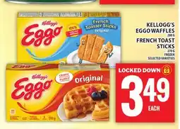 Food Basics KELLOGG'S EGGO WAFFLES OR FRENCH TOAST STICKS offer