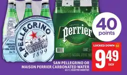 Food Basics SAN PELLEGRINO OR MAISON PERRIER CARBONATED WATER offer