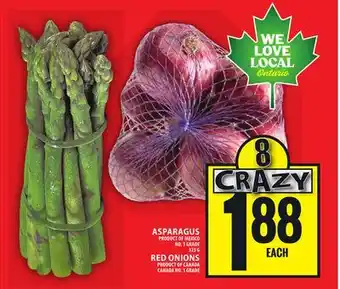 Food Basics ASPARAGUS OR RED ONIONS offer