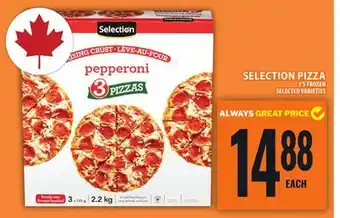 Food Basics SELECTION PIZZA 3'S FROZEN offer