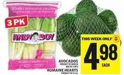 Food Basics AVOCADOS or ROMAINE HEARTS offer