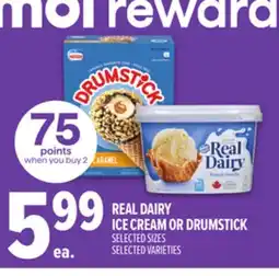 Metro REAL DAIRY ICE CREAM OR DRUMSTICK offer