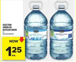 Metro SELECTION SPRING OR DISTILLED WATER offer