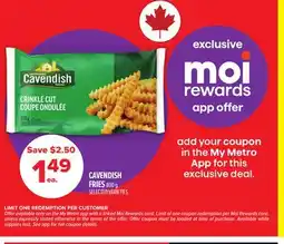 Metro CAVENDISH FRIES offer