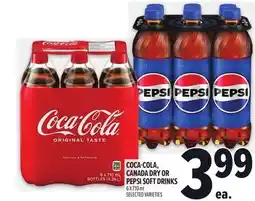 Metro COCA-COLA, CANADA DRY OR PEPSI SOFT DRINKS offer