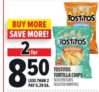 Metro TOSTITOS TORTILLA CHIPS offer