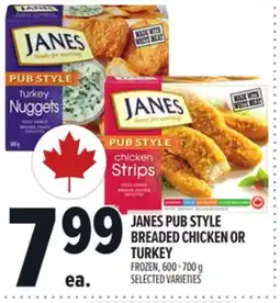 Metro JANES PUB STYLE BREADED CHICKEN OR TURKEY offer