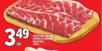 Metro FRESH PORK SIDE RIBS CENTRE CUT REMOVED VALUE PACK offer