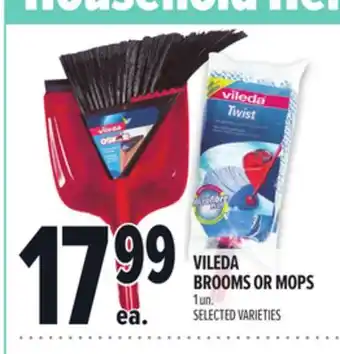 Metro VILEDA BROOMS OR MOPS offer