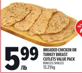 Metro BREADED CHICKEN OR TURKEY BREAST CUTLETS offer