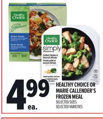 Metro HEALTHY CHOICE OR MARIE CALLENDER'S FROZEN MEAL offer