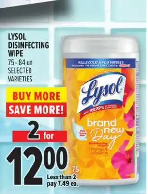 Metro LYSOL DISINFECTING WIPE offer