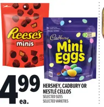 Metro HERSHEY, CADBURY OR NESTLÉ CELLOS offer