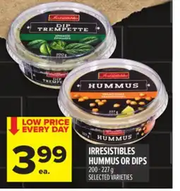 Metro IRRESISTIBLES HUMMUS OR DIPS offer