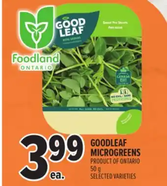 Metro GOODLEAF MICROGREENS offer