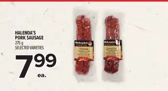 Metro HALENDA'S PORK SAUSAGE offer