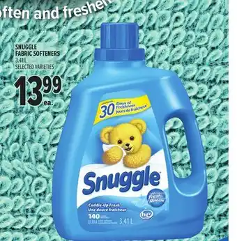 Metro SNUGGLE FABRIC SOFTENERS offer