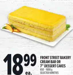 Metro FRONT STREET BAKERY CREAM BAR OR 7 DESSERT CAKES offer