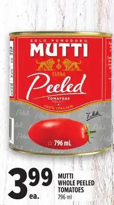 Metro MUTTI WHOLE PEELED TOMATOES offer