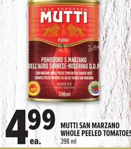 Metro MUTTI SAN MARZANO WHOLE PEELED TOMATOES offer