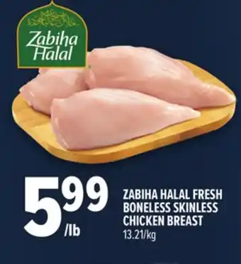 Metro ZABIHA HALAL FRESH BONELESS SKINLESS CHICKEN BREAST offer