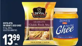 Metro DIVYA ATTA OR BRAR'S DESI GHEE offer