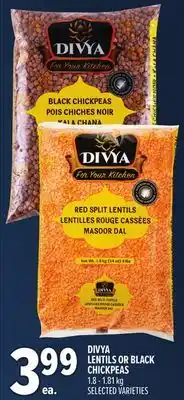 Metro DIVYA LENTILS OR BLACK CHICKPEAS offer