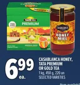 Metro CASABLANCA HONEY, TATA PREMIUM OR GOLD TEA offer