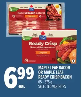 Metro MAPLE LEAF BACON OR MAPLE LEAF READY CRISP BACON offer