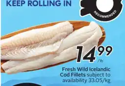 Sobeys Fresh Wild Icelandic Cod Fillets offer