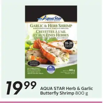 Sobeys AQUA STAR Herb & Garlic Butterfly Shrimp offer