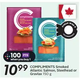 Sobeys COMPLIMENTS Smoked Atlantic Salmon, Steelhead or Gravlax offer