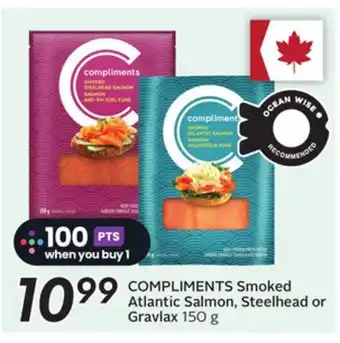 Sobeys COMPLIMENTS Smoked Atlantic Salmon, Steelhead or Gravlax offer