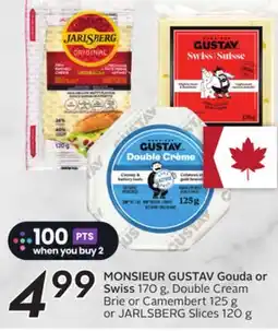 Sobeys MONSIEUR GUSTAV Gouda or Swiss offer