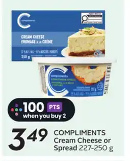 Sobeys COMPLIMENTS Cream Cheese or Spread offer