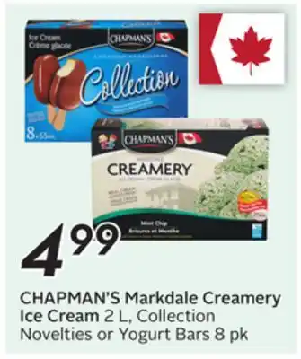 Sobeys CHAPMAN'S Markdale Creamery Ice Cream offer