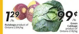 Sobeys Green Cabbage offer