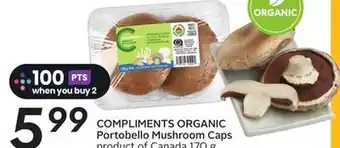 Sobeys COMPLIMENTS ORGANIC Portobello Mushroom Caps offer